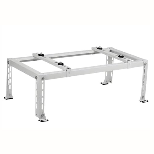 Heavy Duty Air Conditioner Mount Bracket, Mini Split Stand, Condenser Ground Stand for Heat Pump Systems, Durable & Adjustable (White, 800x300x400mm)