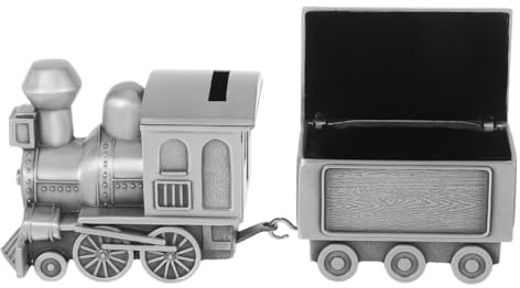 FRCOLOR Vintage Lokomotiv Spardose Unzerbrechliches Zugmodell Sparbüchse Dekorative Aufbewahrungsbox Junge Mädchen Geburtstag Geschenk Retro Eisenbahn Zimmerdeko