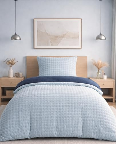 Leonado Vicenti Plüsch Bettwäsche 135x200 cm + 80x80 cm Bubble Cashmere Touch extra warm, Winter – Grau