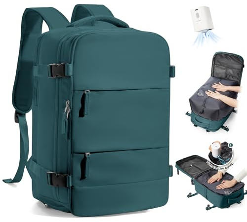 SZLX Sac à Dos Sous Vide Bagage à Main Pour Femmes, Sac à Dos Airbag Avec Système De Vide Pour Le Voyage, Ryanair Travel Ruscksack Taille Cabine Avec Pompe étanche Valise Sous Vide Pour Homme