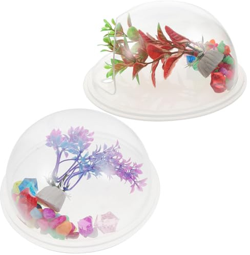 Abaodam Hanging Fish Tank Acrylic Wall Mounted Decorative Bowl Creative Unique Scenery Aquarium for Home Decor 15cm Diameter Assorted style