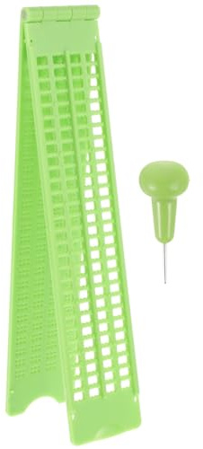 Tofficu Set 1 Piastra Braille in Plastica e Struttura Semplice 4 e 28, Punteruolo per Scrittura Braille Portatile per Non Vedenti