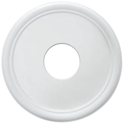 HpLive Rosone in stucco, rosetta da soffitto, copertura lampada, elemento rotondo decorativo in PU per soggiorno, verniciabile bianco, elegante effetto gesso, montaggio semplice senza professionali