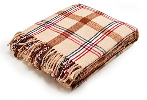 Arus Highlands Collection Tartan-Überwurf, kariert, Queen-Size-Größe, Sahara, 152,4 x 203,2 cm