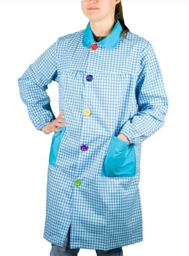 Klottz – Blouse à carreaux pour femme - Turquoise - XXL