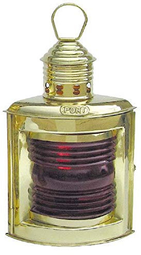Positionslampe Backbordlampe rot Schiffslampe Messing 23cm Petroleumbrenner Backbord Lampe