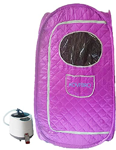 KOVFBRO Sauna Tent Portable Sauna at Home Sauna Personal Residential Steam Sauna 220V 2L 1000W(1.5 Years Warranty) Purple