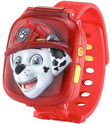 VTech PAW Patrol Marshall-Lernuhr – Digitale Kinderuhr mit Timer, Stoppuhr, Wecker und Lernspielen – Für Kinder von 3-6 Jahren