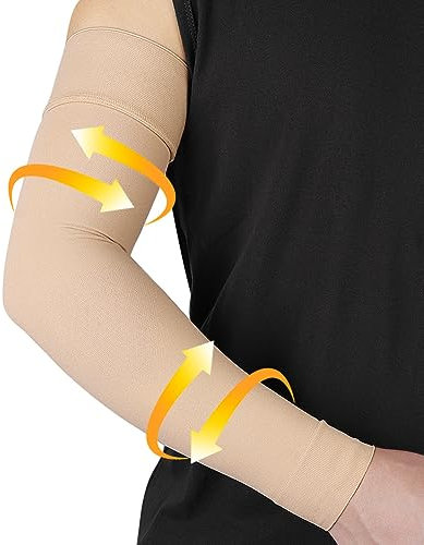 beister Manicotto a compressione medica per uomo e donna (singolo), 20-30 mmHg, supporto completo per il braccio per alleviare il dolore, linfedema