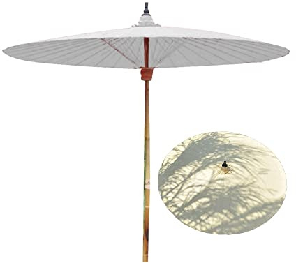 2M,Sombrilla De Bambú,Sombrilla De Papel De Aceite Chino Retro,Sombrilla De Jardín Al Aire Libre,Tela De Aceite De Protección Solar Impermeable,Sombrilla Redonda Grande,36 Varillas De Sombrilla