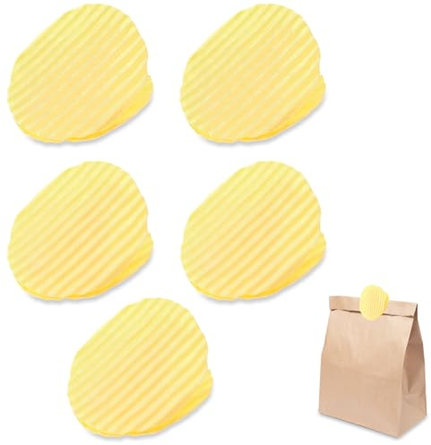 5PCS Chip Bag Clips, Food Clips, Food Bag Clips for Food Storage, Cute Chip Clips Food Sealing Clips, Kitchen Clips for Bags Sealing Clips for Chips Snack Clips Bread Bag Clamps