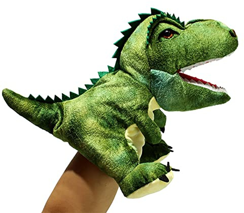 Aferzov Marionnettes à Main Dinosaures,marionnettes en Peluche Mignon en Peluche avec Bouche Travail - Jouets Dino réalistes créatifs pour décorations d'halloween, Accessoires