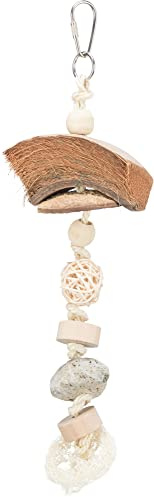 TRIXIE Naturspielzeug, Kokosnuss/Rattan/Lavagestein