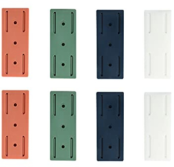 8 Stück Selbstklebender Stanzfreier Sockelhalter, Wandhalterung Steckdose Fixierer, Power Board-Halter, Steckdosenleiste Halterung Steckdosenhalter für WiFi Router Steckdose 4 Farben