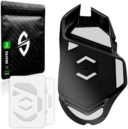 SensoryBoost FPS Glides (2-pack) kompatibel med Logitech G502 Hero – Ultraprecisa, mer kontroll, självpolerande – PTFE – Ersättningsmusfötter, skates – Uppgraderingstillbehör för mus