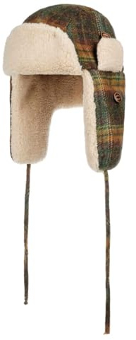 Stetson Meadville Bomber Fliegermütze Kariert Teddyapplikationen Unisex Herbst Winter