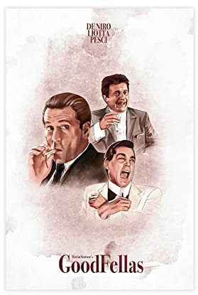 SORECI GoodFellas Martin Scorsese Filmposter 8 Leinwand Poster Wandkunst Dekor Druck Bild Gemälde für Wohnzimmer Schlafzimmer Dekoration ungerahmt 20 x 30 cm