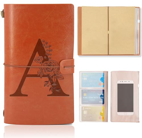 Cuir Vintage Journal Intime, Carnet De Voyage A5, Idee Cadeau de Noël Graduation Anniversaire Fête des Mères pour Femme, Maman, Fille, Soeur, Fils, Meilleure Amie, Maitresse D'École, Collègue(A)