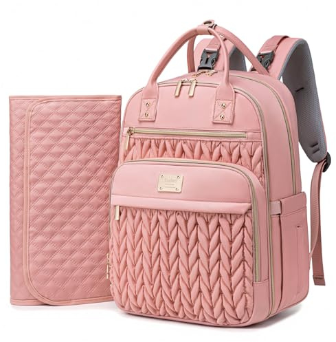 Tealari Wickeltaschen-Rucksack, stilvolle Baby-Wickeltasche, wasserdichter Reise-Wickelrucksack mit Wickelunterlage, Kinderwagengurten
