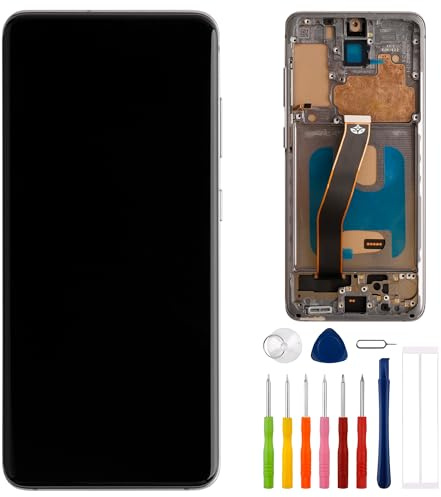 E-YIIVIIL Écran TFT de Remplacement Compatible avec Samsung Galaxy S20 SM-G980 SM-G980F 6,2 Écran Tactile LCD avec Outils, Empreintes digitales Non Prises en Charge (avec Cadre)