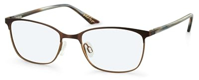 Episode Brille mit Sehstärke für Damen optional mit Sonnenbrillentönung oder Blaulichtfilter, Quadratisch, gefertigt aus Metall, Modell: EPO-271-C1-48 (inklusive Brillenetui)