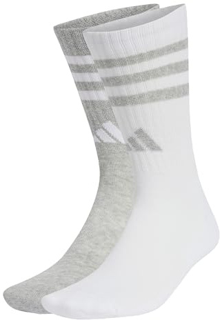 adidas Unisex Cushioned Sportswear 3-Streifen Glam Crew – 2 Paar