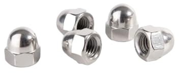 DIN1587 A2-70 Hutmuttern 304 Edelstahl Sechskantmutter M3 M4 M5 M6 M8 M10 M12 M14 M16 M20 Gewölbte Muttern zur Dekoration(10pcs M8)