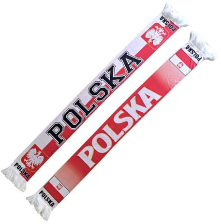 POLEN Polyesterscha, Polska, Europa, Fussball, Fanschal, Seidenschal, hochwertiger Premiumstoff, kräftige und klare Farben, gedruckt