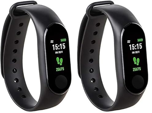 Kounga FitPro Tonic, Pulsera de Actividad Inteligente con Monitor de Sueño, Podómetro, Contador de Calorías, Pantalla a Color (Paquete de 2)