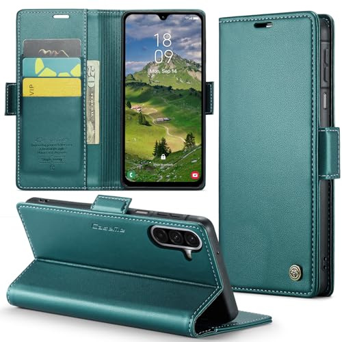 Phernykas Funda para Samsung Galaxy A26 Libro Case, Cierre Magnético Función Soporte Bloqueo RFID Proteccion Flip Wallet Carcasa Móvil para Samsung A26 Funda, Verde