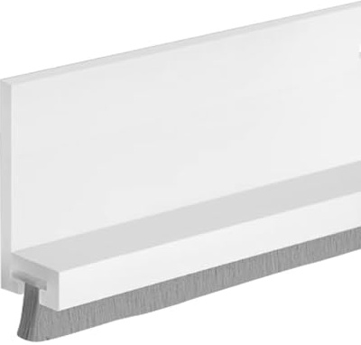 Zugluftstopper Türdichtung mit Bürste 100 cm – Selbstklebende Bürstendichtung/Türbodendichtung, Bürstenleiste gegen Zugluft, Staub & Lärm (Groß)