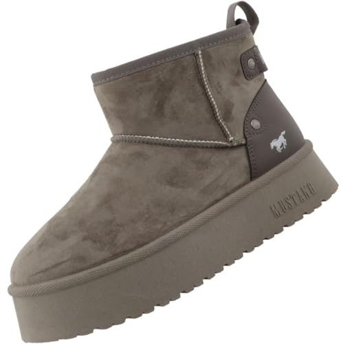 MUSTANG - Boots FEMME taupe et à slip-on - Taille numeric_36
