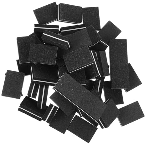 HONITANO 50 piezas Bloque Pulidor de Uñas Doble Cara Mini Limas de Manicura y Pedicura Esponja Resistente para Pulir y Brillo Casa o Salón Portátil y Fácil de Usar