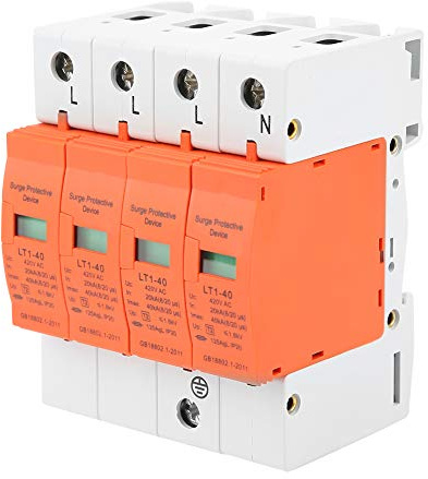 Depisuta 4P 40kA 420vAC House Protector Device for Stable Performance and Quick Lightning Response for Home Safety