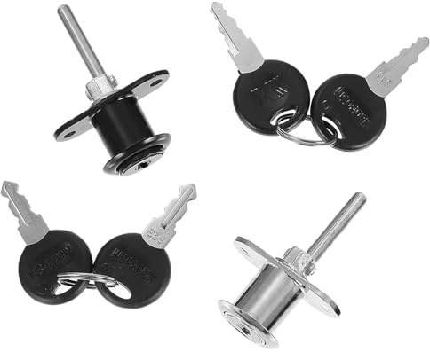 Ciieeo 4 Pièces Serrure de Tiroir Alliage de Zinc pour Bureau et Meuble Verrouillage à Trois Points Compatible Armoire et Garde-robe Sécurité pour Armoires