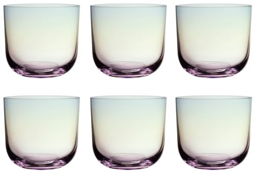 like. by Villeroy & Boch Like Pearl Lot de 6 verres à eau, multicolores, capacité 280 ml, verre en cristal