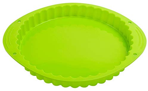 Webake Molde de Quiche 24 cm Molde para Flan Molde Cake Redondo, Silicona, Cocina