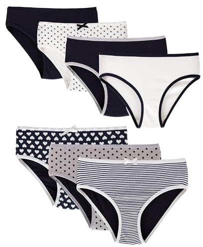 LOREZA ® 7 Mädchen Baumwolle Slips Unterhosen Unterwäsche 92-170