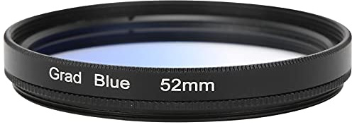 Dpofirs Juego de filtros de Lente Degradado, Filtro de Degradado de Lente de cámara DSLR de 52 mm / 2,0 Pulgadas, tecnología de Recubrimiento nanométrico Multicapa(Azul Degradado)
