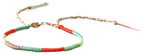 LIUYUYOUGO Freundschaftsarmband,Tibetan Buddhist Handmade Freundschaftsbänder Rot/Grün Wasserdichter Wachsfaden Verstellbare BFF-Armbänder Lucky Knot Couple Armband