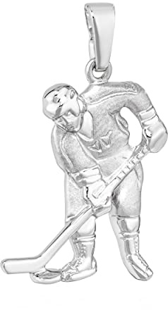 NKlaus Kettenanhänger Sportler-Motiv, 925 Silber, glänzend, matt, 1 Stück