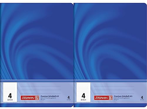 Brunnen Schulheft A5 Vivendi Lineatur 4, 32 Blatt (Packung mit 2)