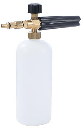 Aim Tools Snow Foam Lance Compatible with LAVOR/Parkside/Spear and Jackson Pressure Washer, 1L Foam Cannon Jet Wash Soap Dispenser Bottle with Adjustable Spray Nozzle for Car Washing