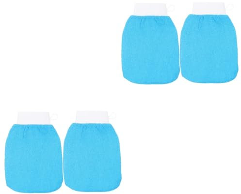 POPETPOP 4 Stück Peeling-handschuhe Duschhandschuh Hautscheuerhandschuh Duschzubehör Rauer Badehandschuh Reinigungsmittel Für Die Haut Badehandschuhe Rayon Lieferungen Ein Bad Nehmen