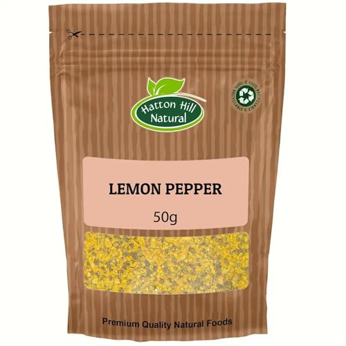 Lemon Pepper Seasoning 50g by Hatton Hill - Tangy & Spicy Blend, Ideal for Chicken, Fish & Vegetables