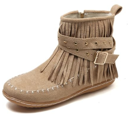 Stivali da cowboy con frange da donna Stivali con zeppa nascosta con zeppa alla caviglia Stivali con nappe con strass Tessuto lucido in pelle nabuk Copertura comoda per la festa di nozze di strada