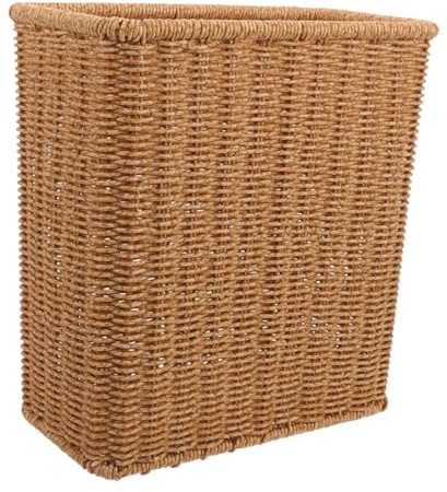OFFSCH Panier à Déchets Tissé Multifonctionnel, Format Plat, Matériau Robuste, Sans Couvercle, Poubelle Cuisine Et Salle De Bain, Corbeille De Rangement Légère Et Pratique