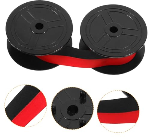 NUOBESTY Doppelpack Farbband Für Schreibmaschine Typenbandrolle Schwarz-rot Verschleißfestes Abs-Material Kleine Spule Kompatibel Mit Stardp Praktische Und Platzsparende Ersatzbänder