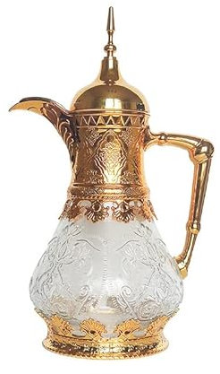 Teiera, teiera da cucina, teiera 1,6 l, teiera in ottone, con filtro integrato, modello tradizionale, brocca araba, macchina for il tè, scalda tè