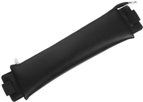 Lurrose Stifttasche Mit Reißverschluss Notizbuch Stifthalter Elastische Bandhülle Journaltasche Pu-material Tragbare Schreibwarentasche
